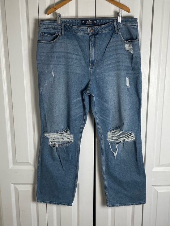 Hollister Denim - Hollister Ultra High Rise Dad Jeans Women’s Plus Size Curvy 21R 35W Blue Stretch